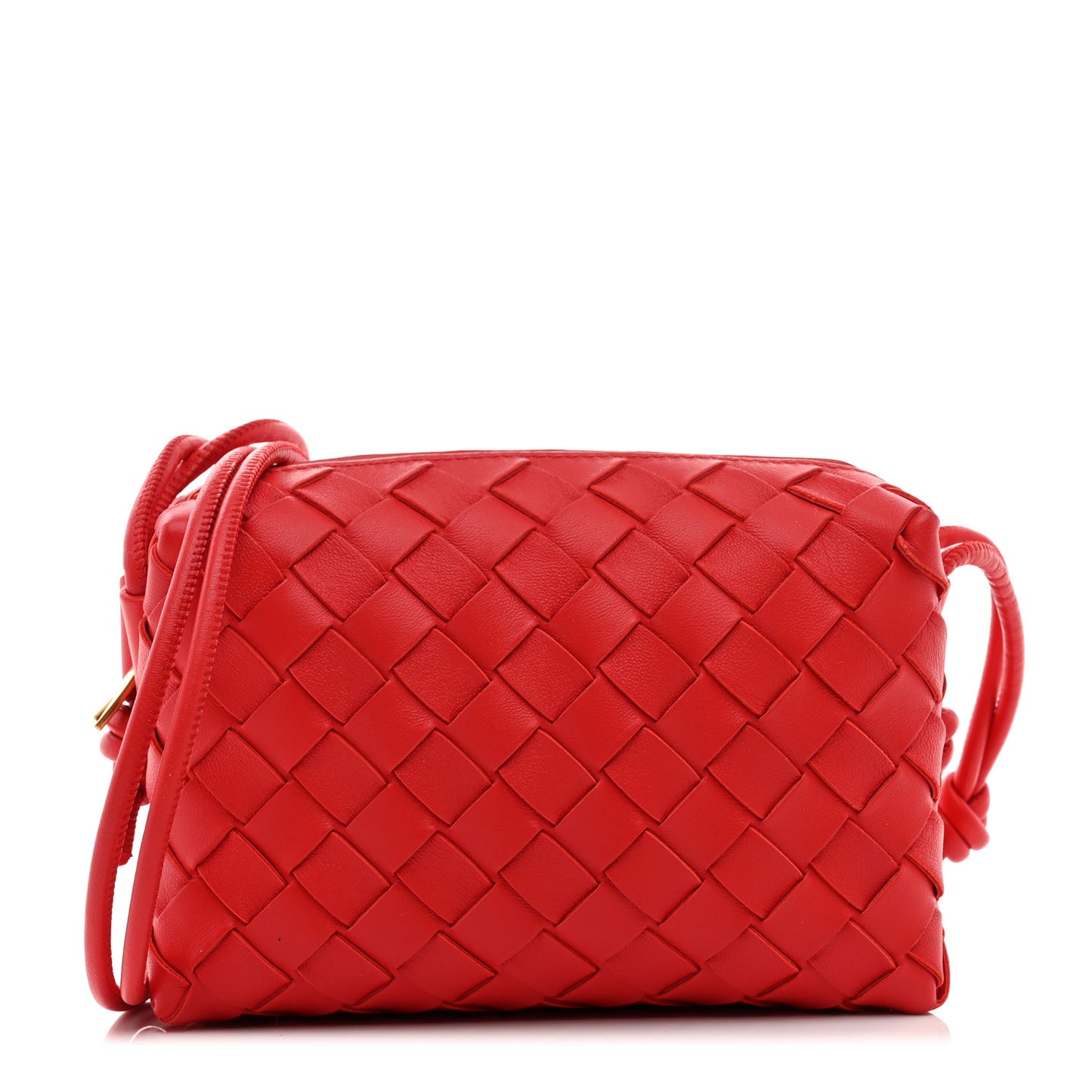 Nappa Intrecciato Mini Loop Camera Bag Apple Candy