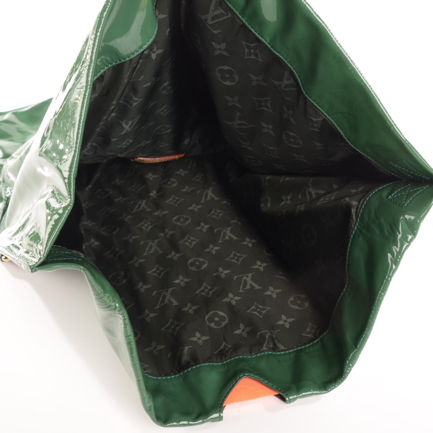 Patent Lambskin Raindrop Besace Emeraude