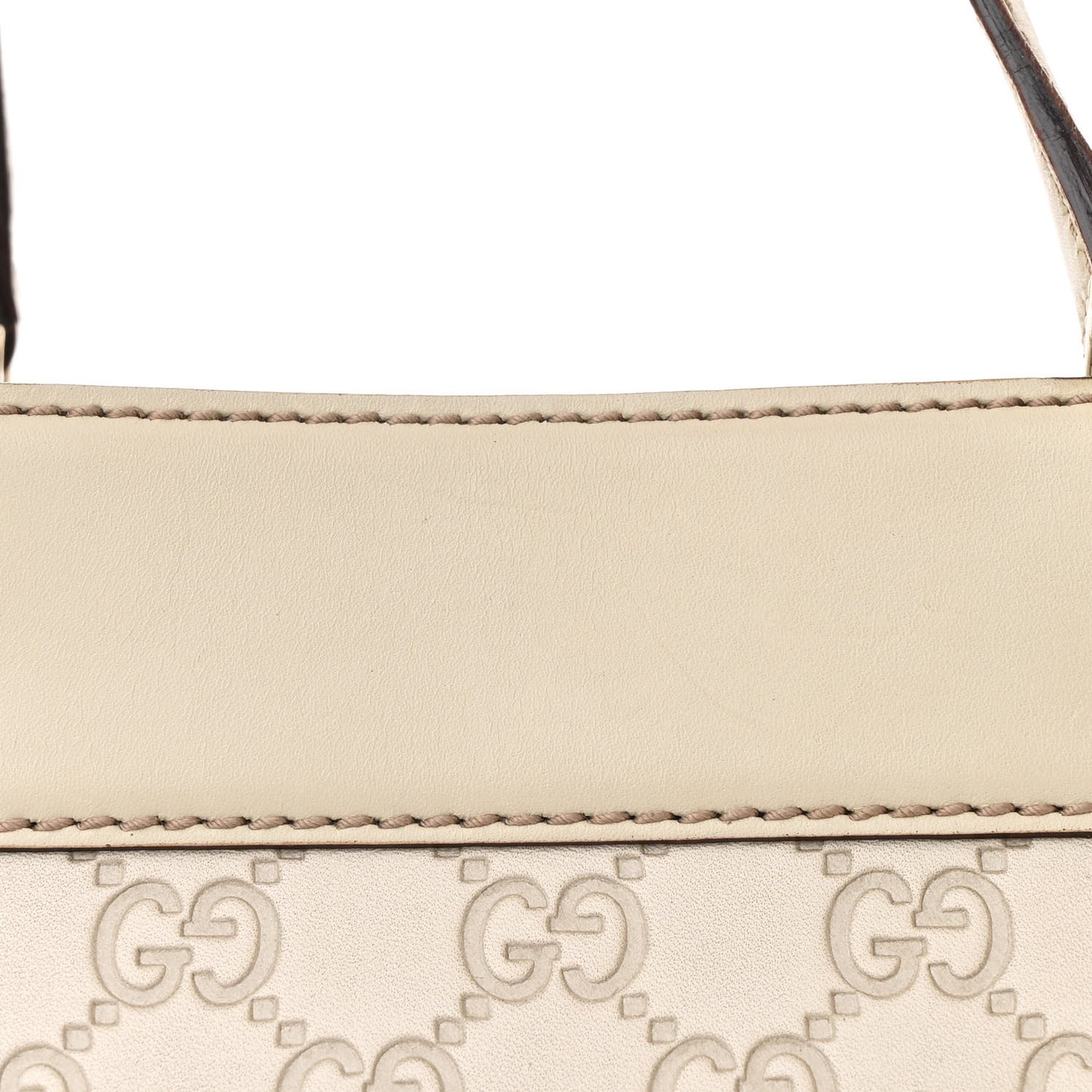 Guccissima Large Punch Tote Ivory