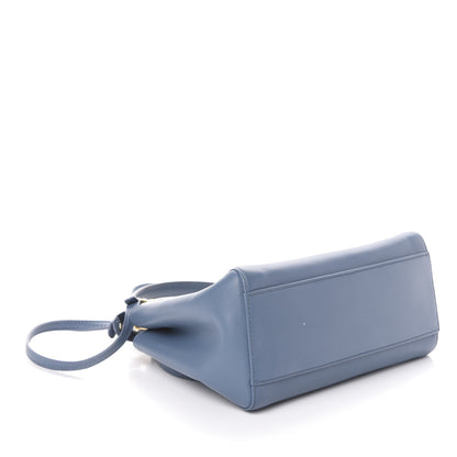 Fendi Nappa Mini Peekaboo Iconic Satchel Blue 5 of 10