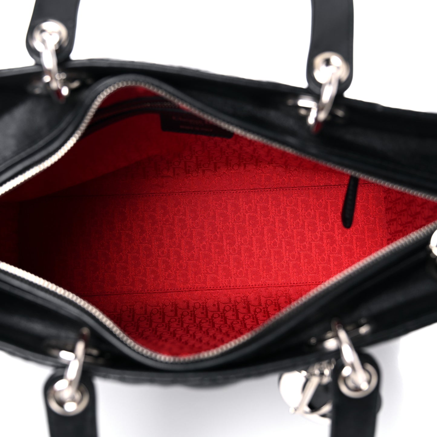 Lambskin Cannage Large Lady Dior Black