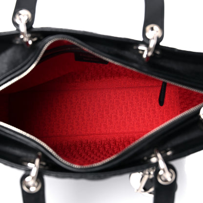 Christian Dior Lambskin Cannage Large Lady Dior Black 4 of 21