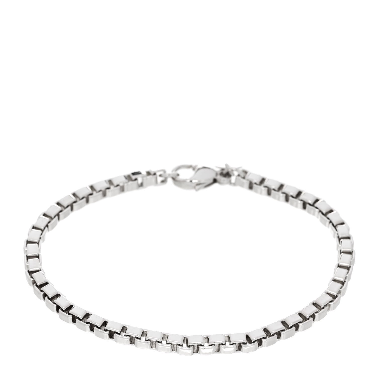 Tiffany Sterling Silver 4mm Venetian Link Bracelet 1 of 4
