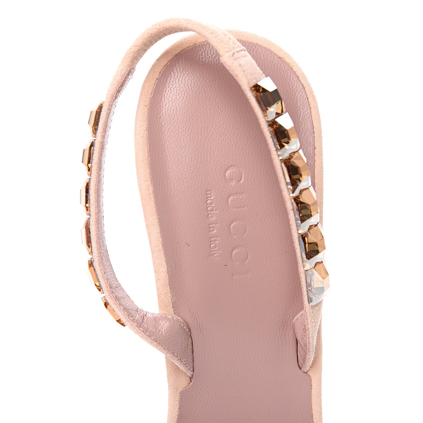 Crystal Kid Scamosciato Mallory Slingback Sandals 36.5 Crystal Golden Shadow Peonia Flower