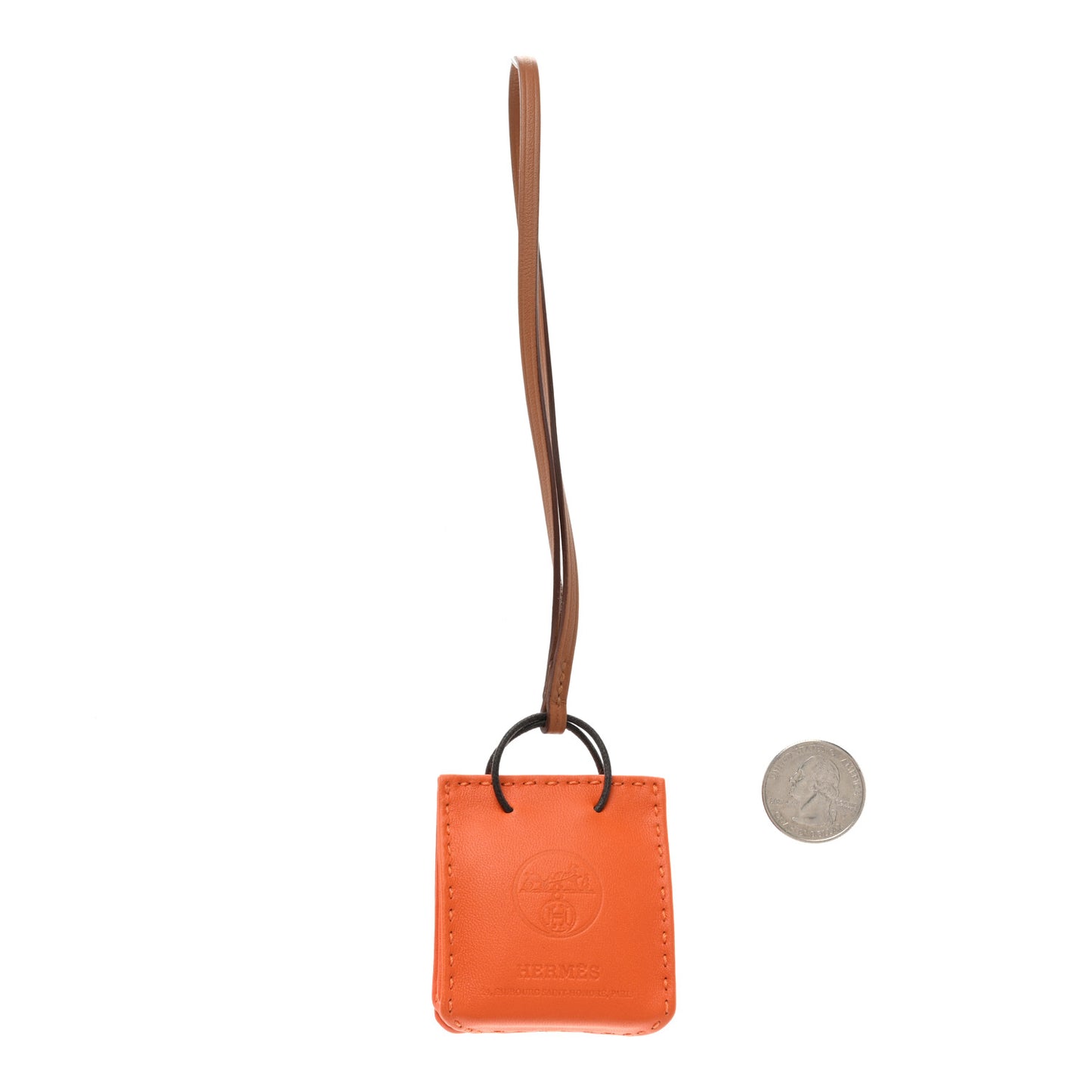 Milo Lambskin Swift Shopping Bag Charm Feu Gold