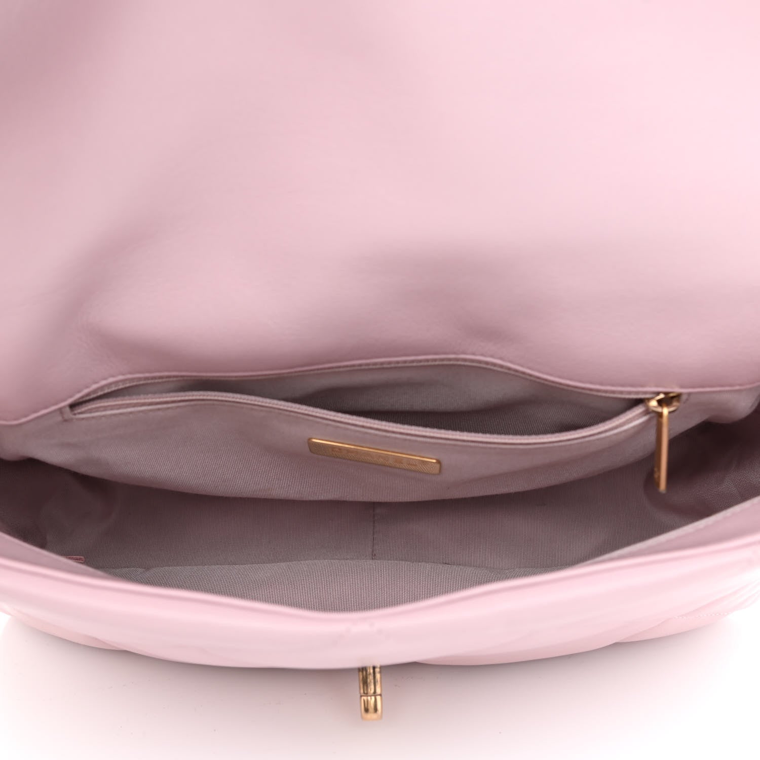 Chanel Lambskin Quilted Large Chanel 19 Flap Light Pink 5 of 10