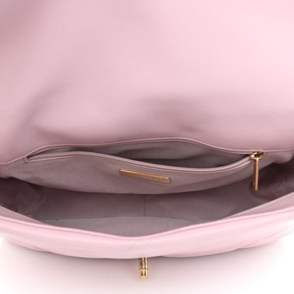 Chanel Lambskin Quilted Large Chanel 19 Flap Light Pink 5 of 10