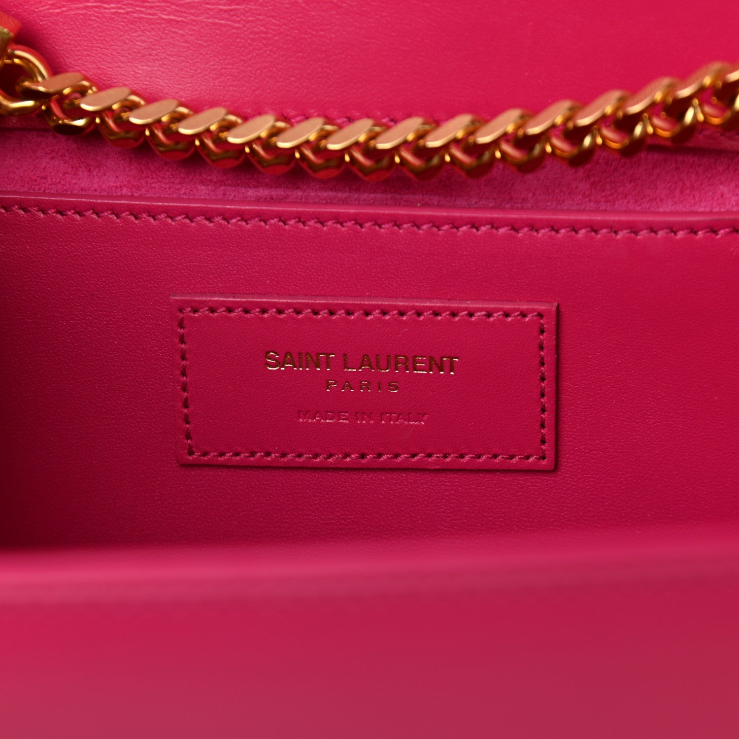 Saint Laurent Smooth Calfskin Medium Classic Monogram Kate Tassel Satchel Fuchsia 6 of 11