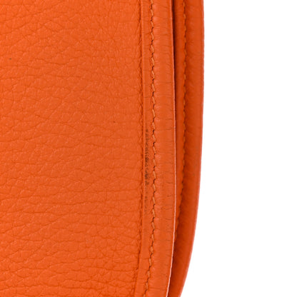 Hermes Taurillon Clemence Evelyne III GM Orange 14 of 15