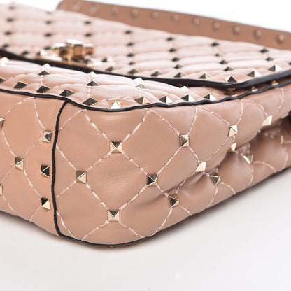 Valentino Garavani Nappa Medium Rockstud Spike Shoulder Bag Soft Noisette 7 of 10