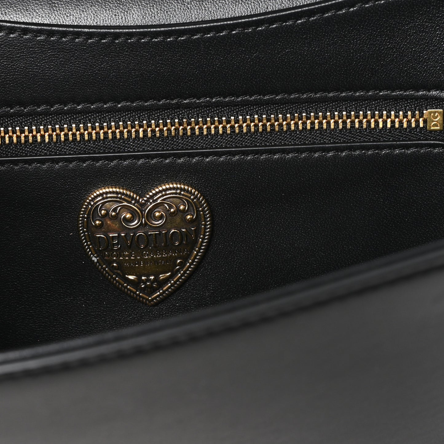 Calfskin Medium Devotion Crossbody Bag Black