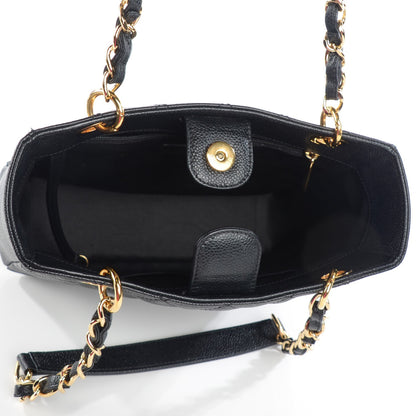 Chanel Caviar Quilted Petit Shopping Tote PST Black 5 of 7