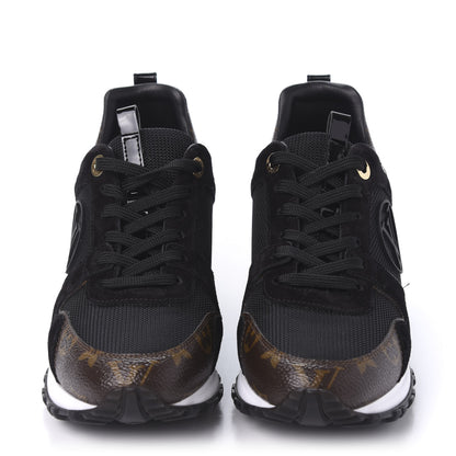Louis Vuitton Suede Monogram Run Away Sneakers 37 Black 2 of 9