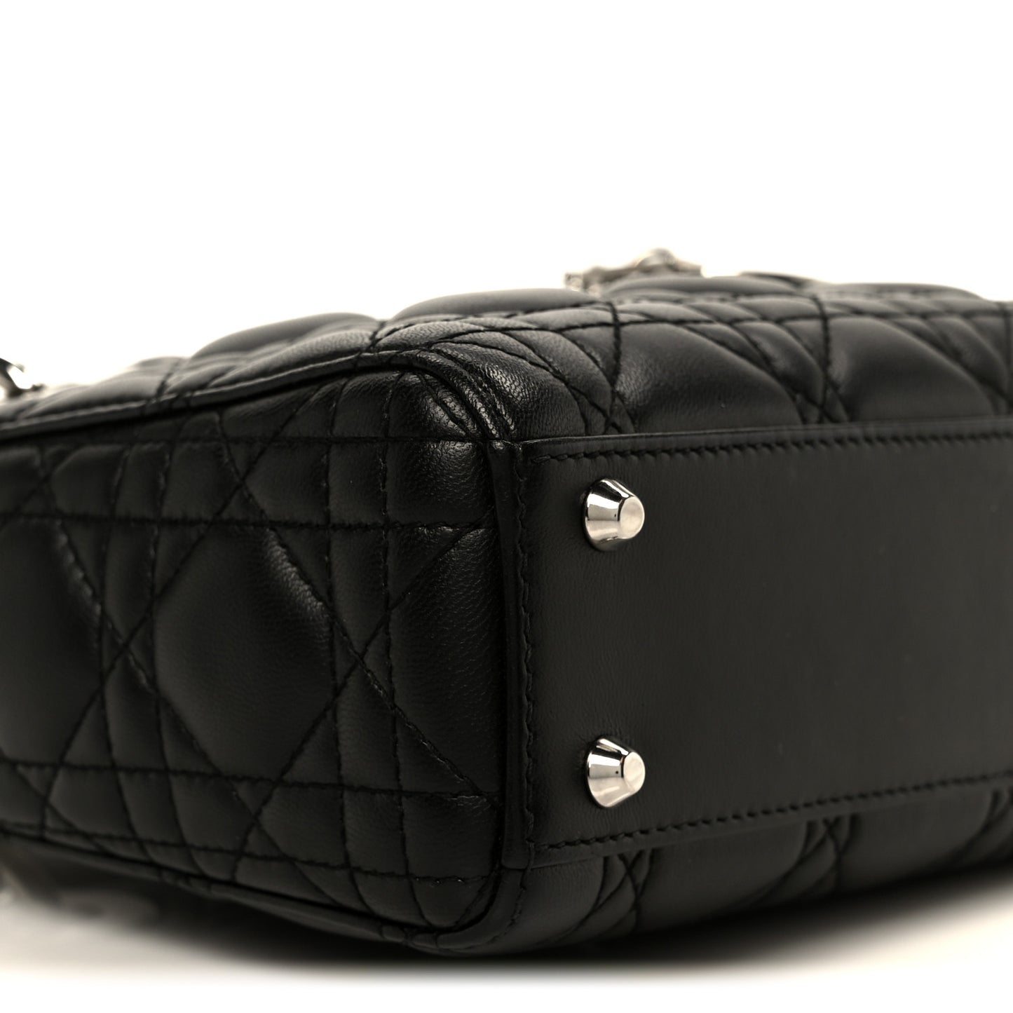 Lambskin Cannage Mini Lady Dior Black