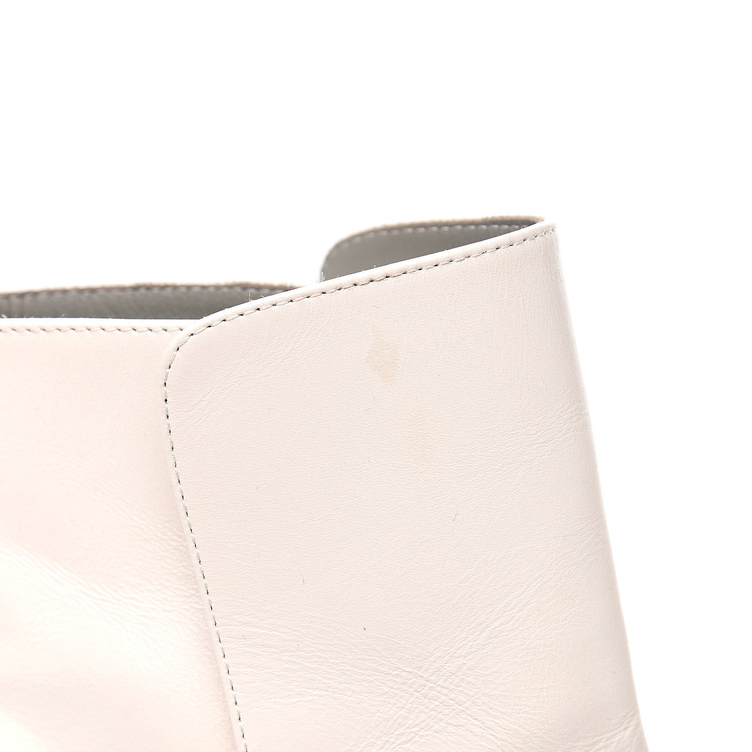 Chanel Calfskin Quilted Cap Toe Boots 38 White Black 10 of 11