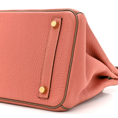 Hermes Togo Bi-Color Horseshoe Birkin 30 Rose Tea Etoupe 9 of 15