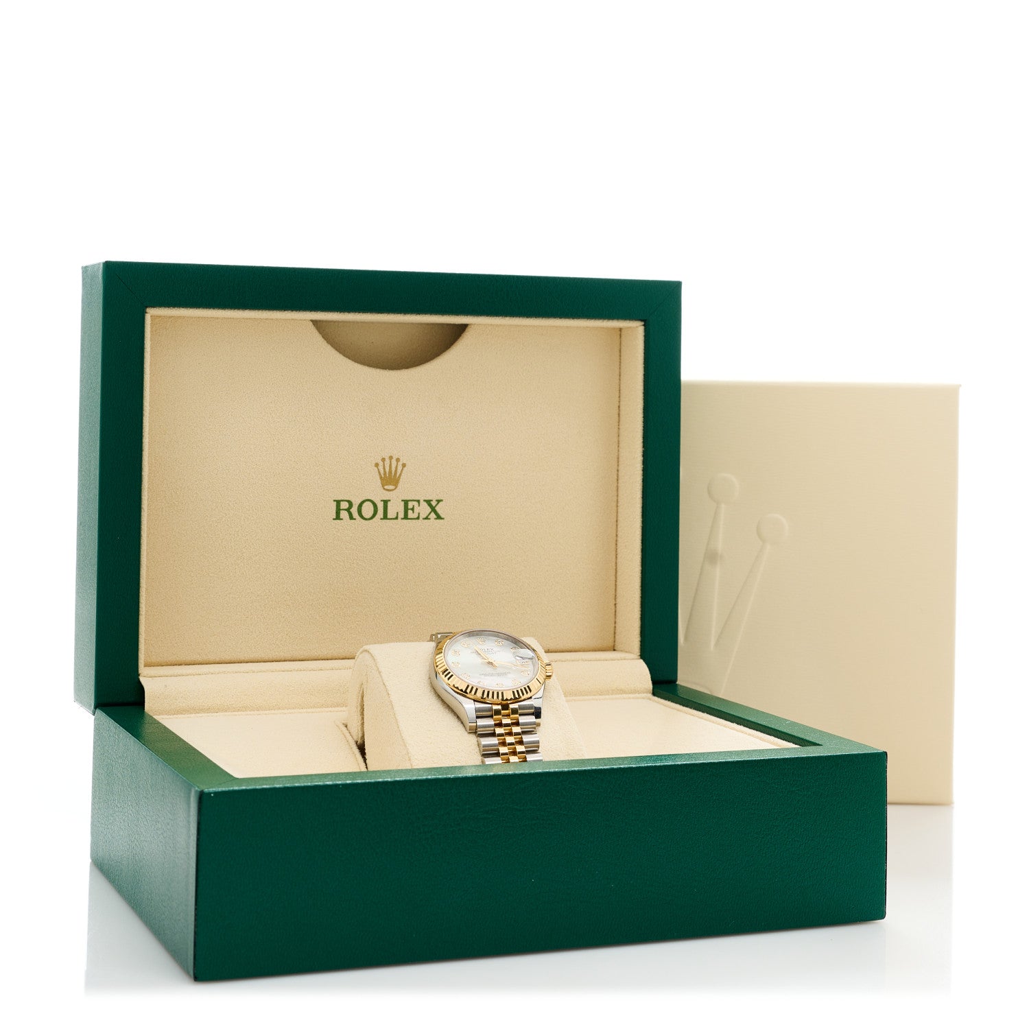 Rolex Stainless Steel 18K Yellow Gold Diamond Mother of Pearl 31mm Oyster Perpetual Datejust Watch 278273 5 of 5