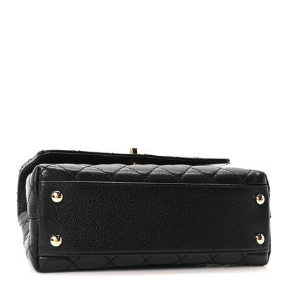 Chanel Caviar Lizard Embossed Quilted Mini Coco Handle Flap Black 4 of 10