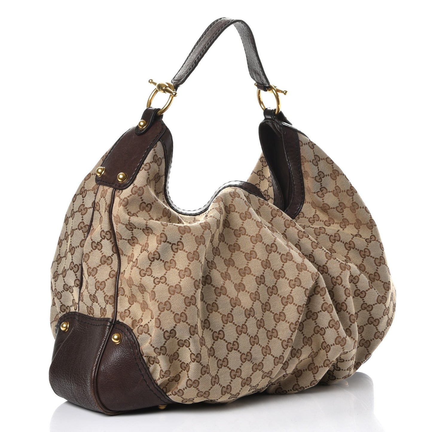Monogram Large Jockey Hobo Dark Brown