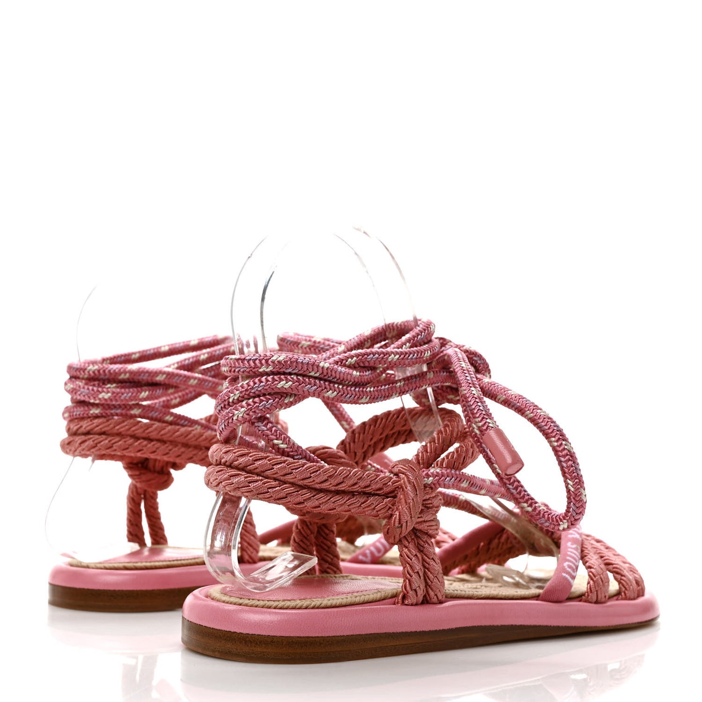 Fabric Maia Rope Flat Sandal 36 Rose Clair