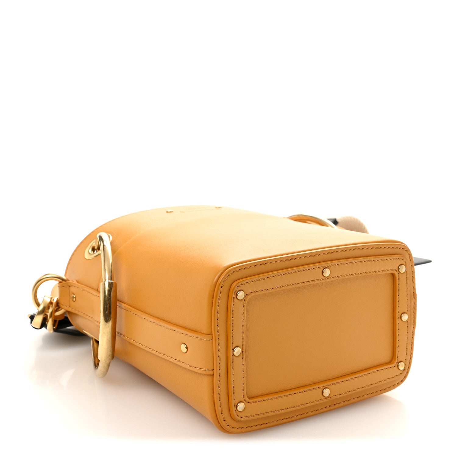 Chloe Smooth Calfskin Small Roy Bucket Bag Burning Camel 4 of 10