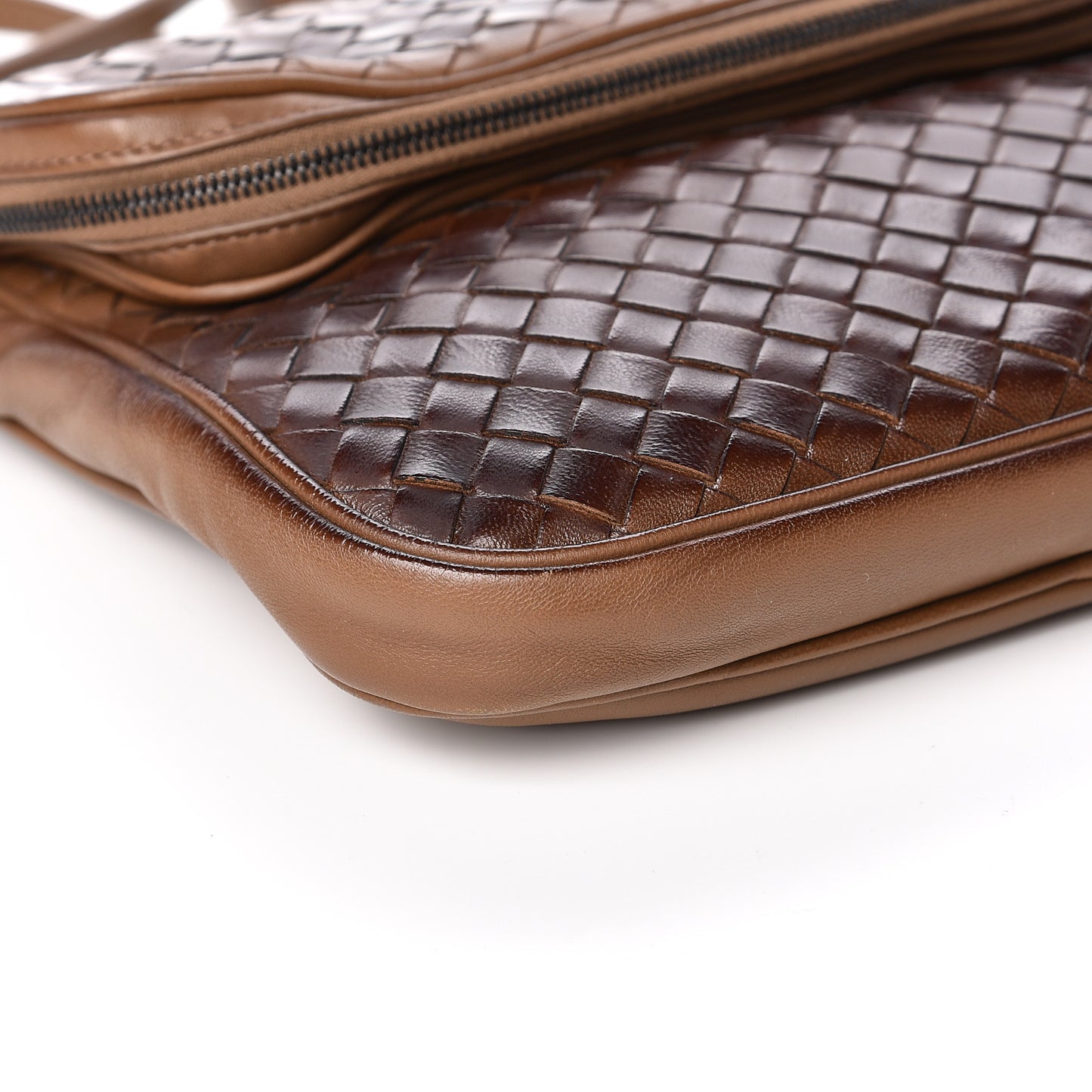Nappa Intrecciato Ombre Crossbody Flap Chene