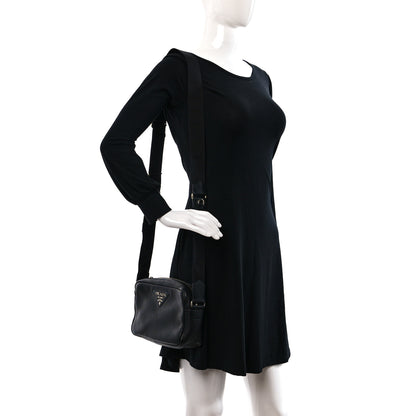 Prada Vitello Daino Camera Crossbody Black 2 of 10