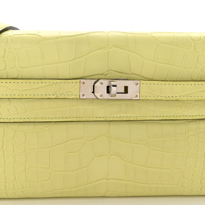 Hermes Matte Alligator Kelly To Go Wallet Jaune Bourgeon 8 of 10