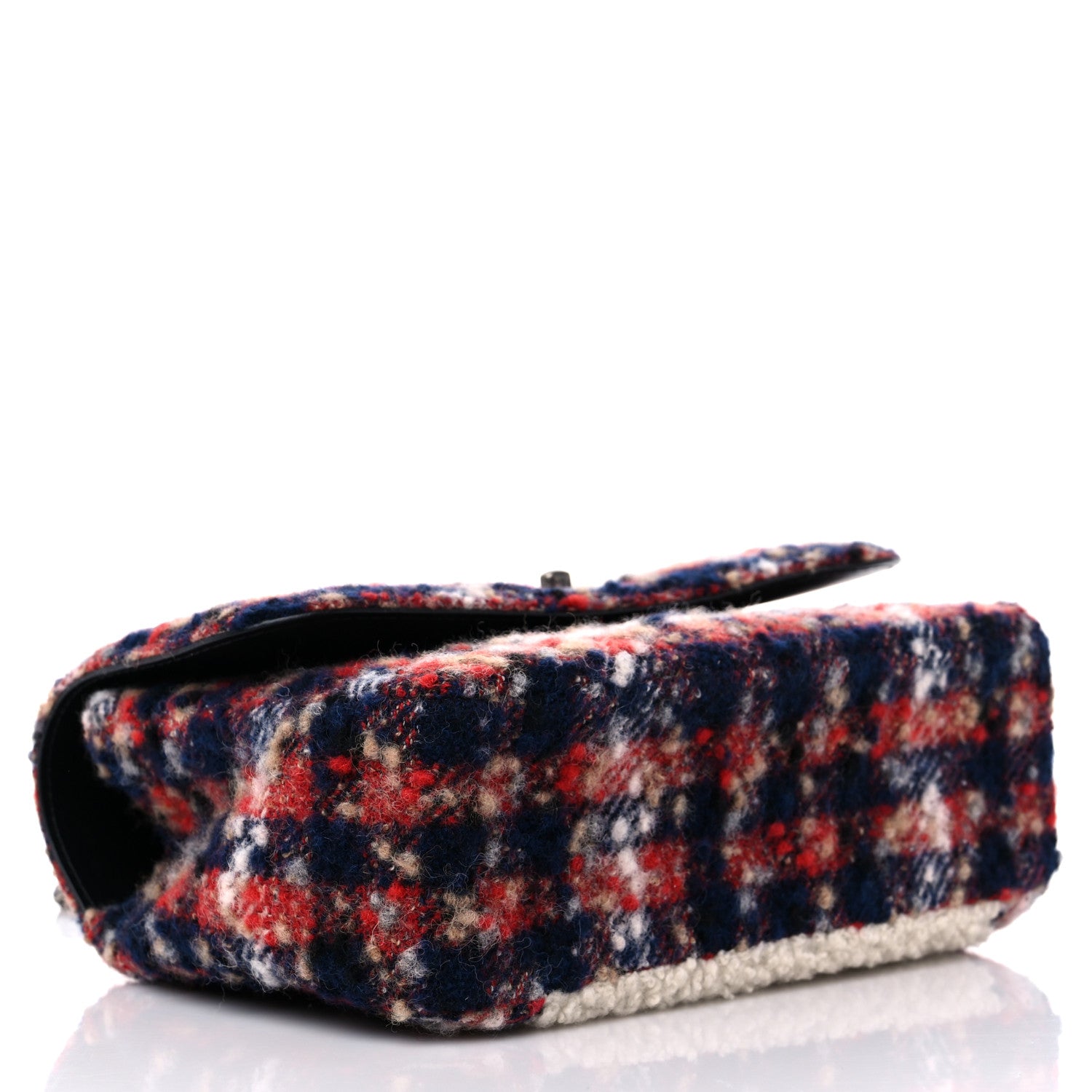 Chanel Shearling Tweed Small Top Handle Flap Bag Multicolor 4 of 10