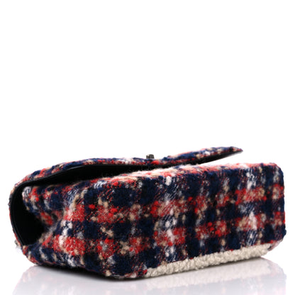 Chanel Shearling Tweed Small Top Handle Flap Bag Multicolor 4 of 10