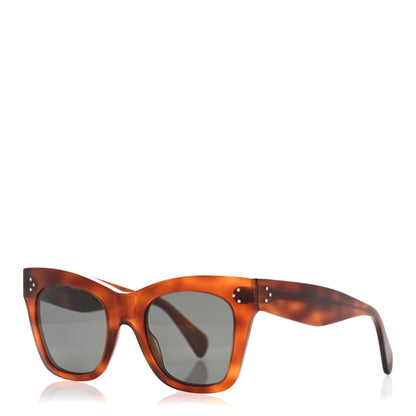 Celine Acetate Polarized Cat Eye Sunglasses CL4004IN Havana 1 of 7