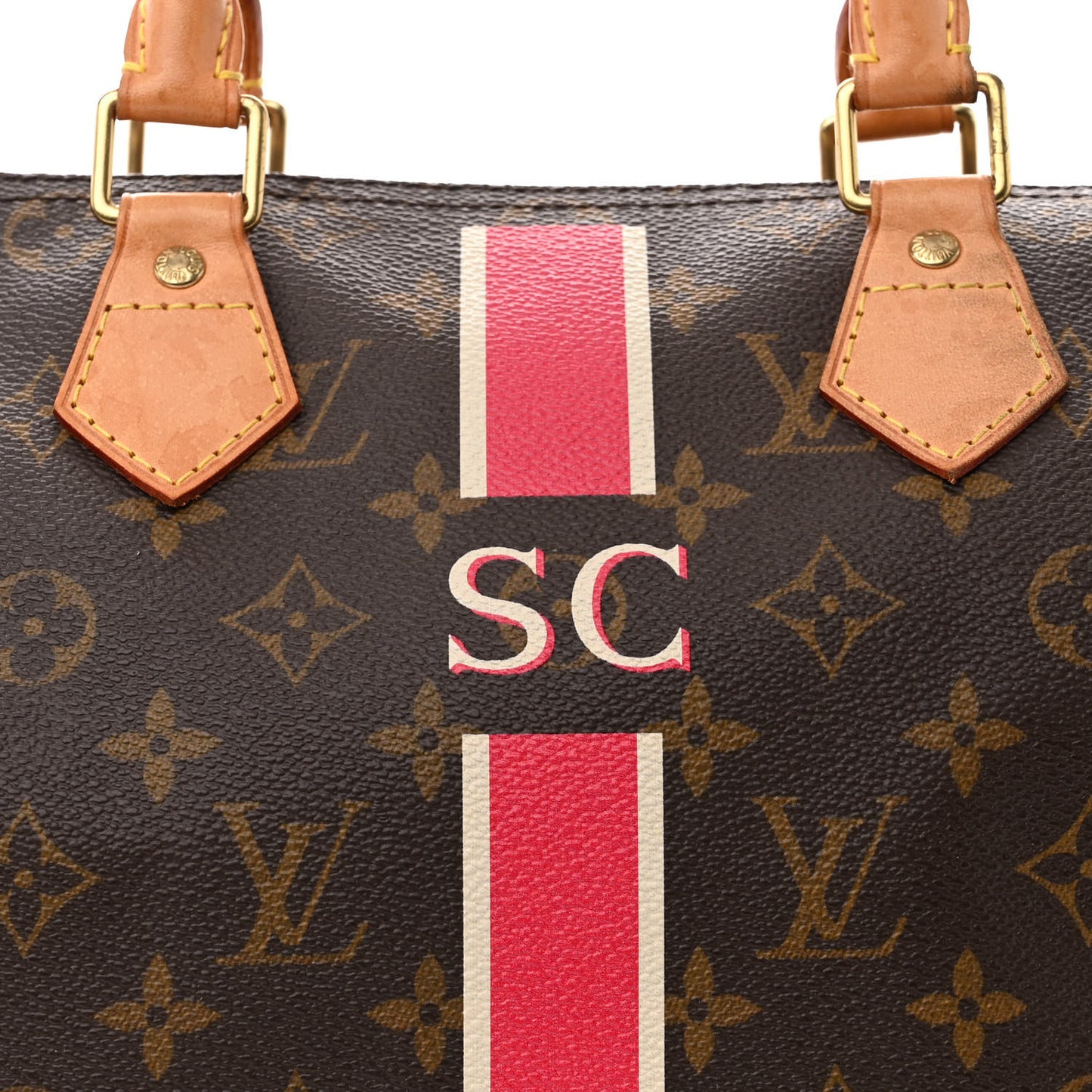 Monogram My LV Heritage Speedy 30 Fuchsia White