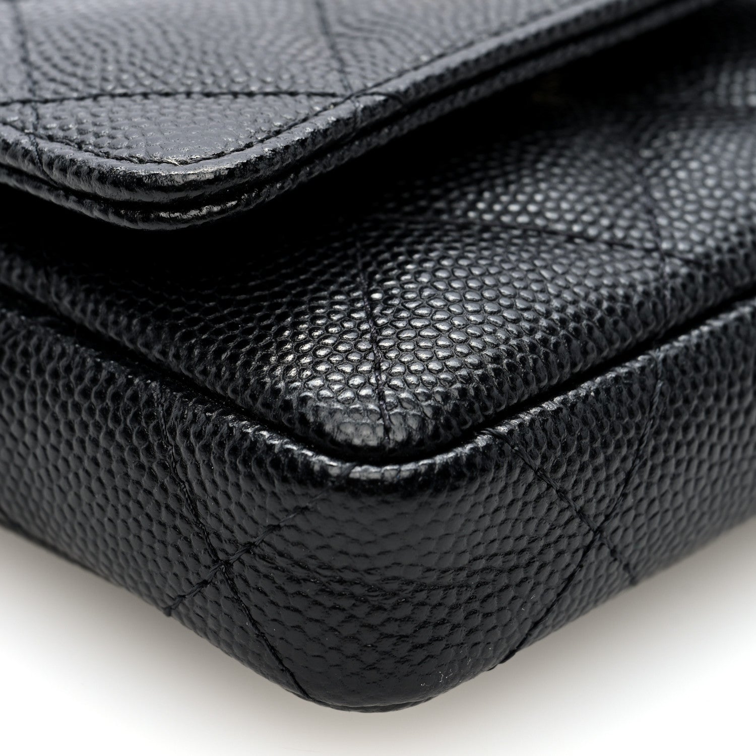 Chanel Caviar Quilted Belt Bag With Charms On Chain Black 9 of 10