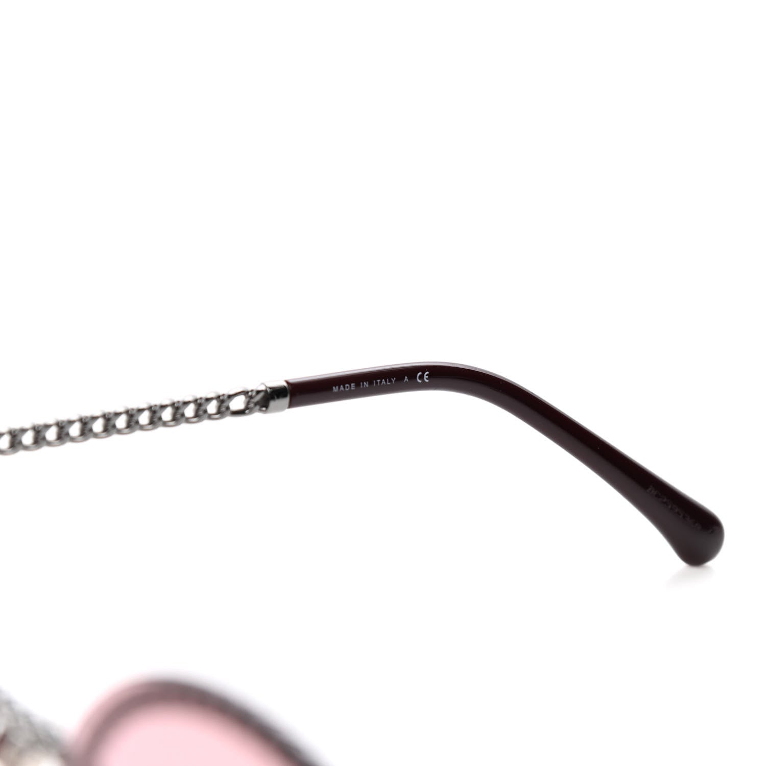 Chanel Round Removable Triple Hanging Chain Sunglasses 4245 Pink Silver 6 of 7