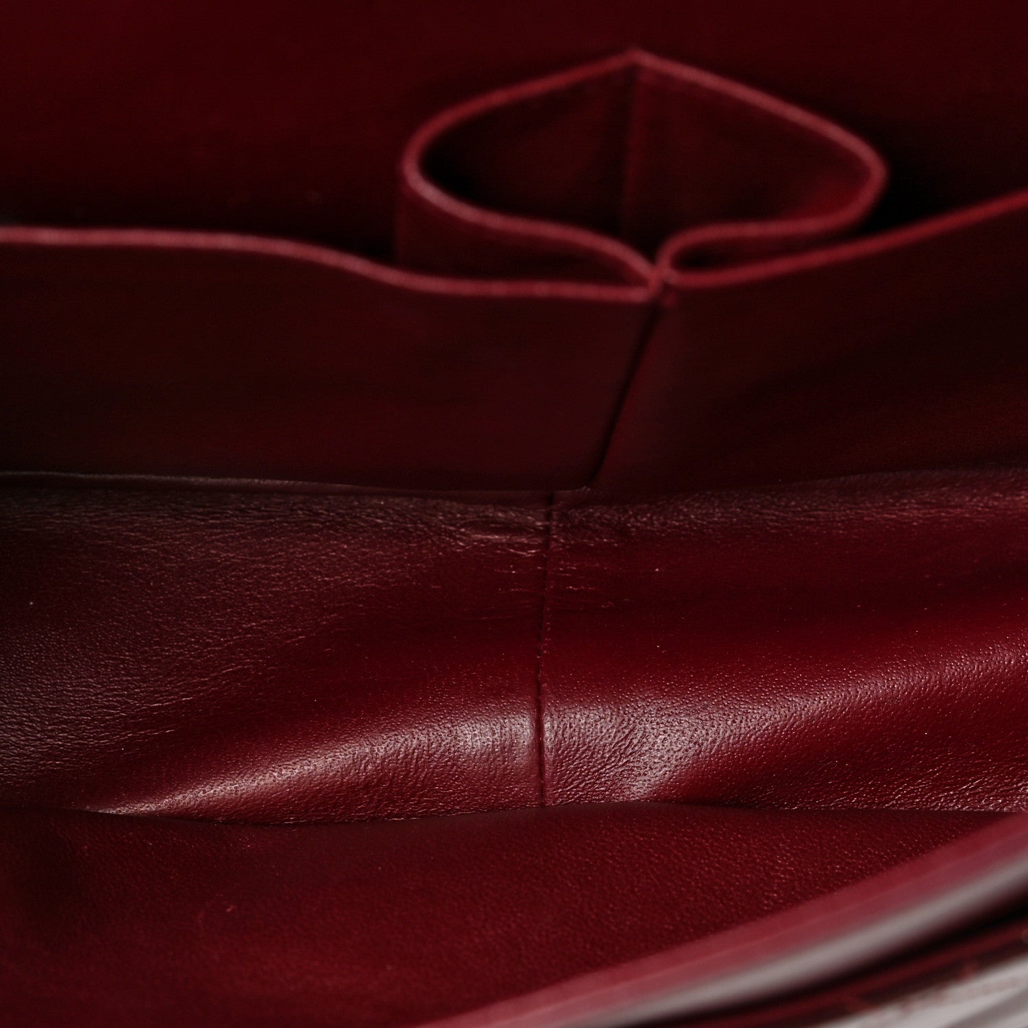 Chanel Striated Patent Quilted Jumbo Double Flap Burgundy 5 of 9