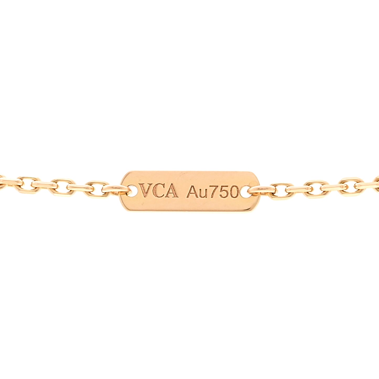 18K Rose Gold Diamond Bulls Eye Vintage Alhambra Pendant Necklace