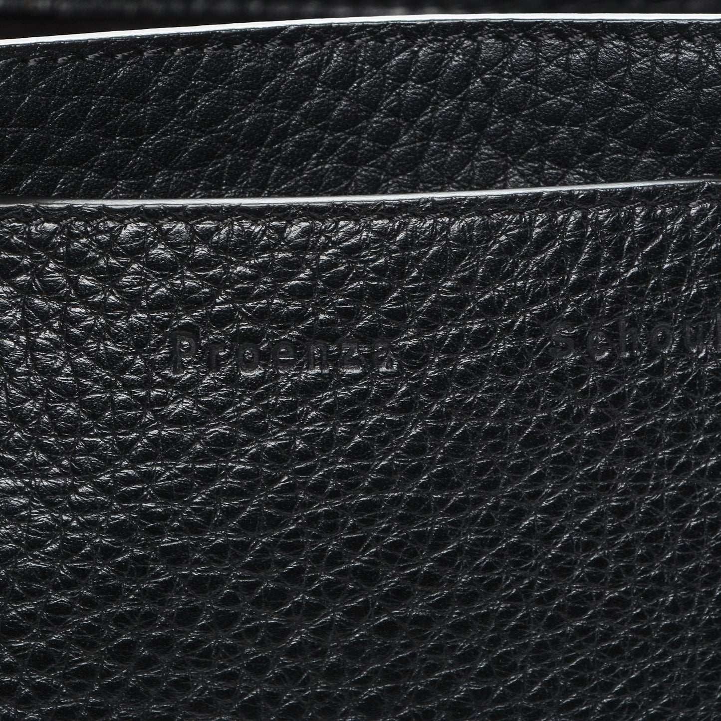 Pebbled Calfskin Double Sided PS Courier Bag Black