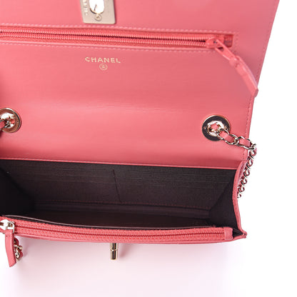 Chanel Lambskin Quilted Trendy CC Wallet On Chain WOC Bright Pink 4 of 10