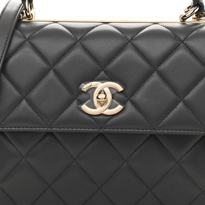 Chanel Lambskin Quilted Small Trendy CC Dual Handle Flap Bag Dark Grey 8 of 12