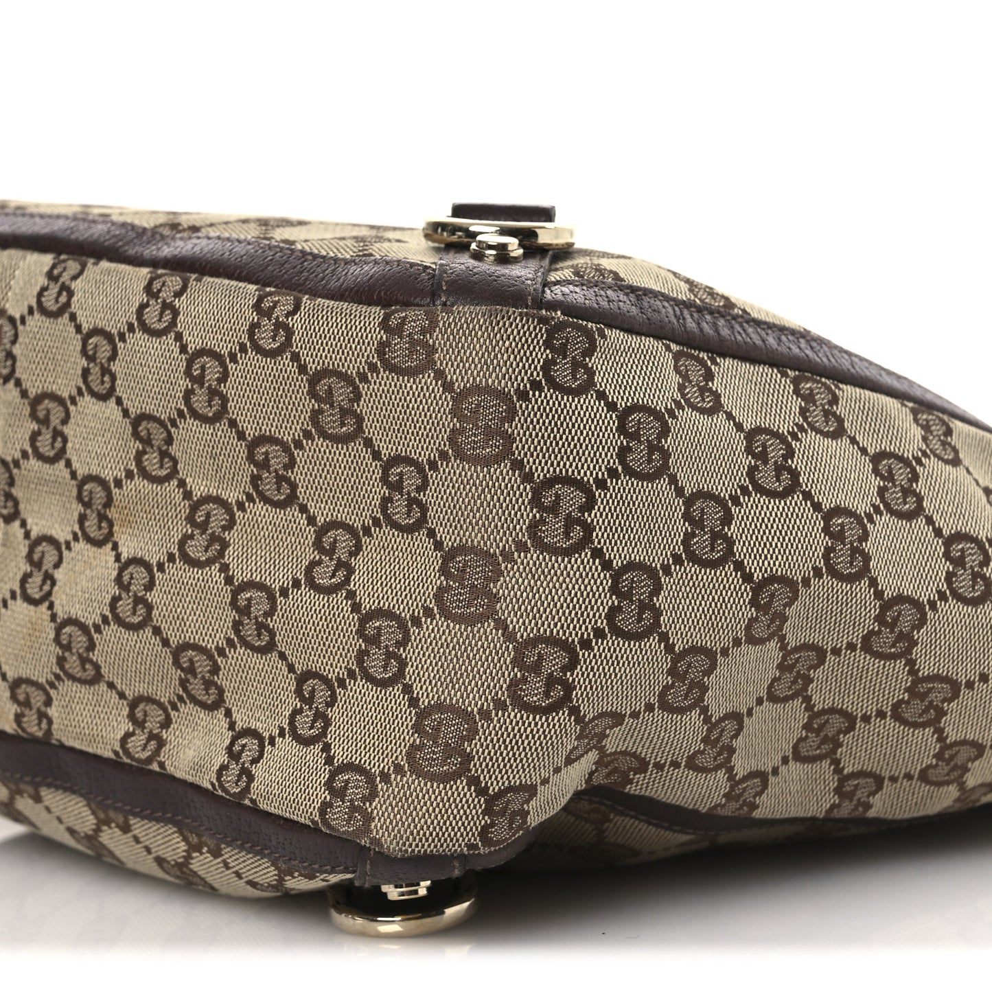 Monogram Small Gold D Ring Tote Brown