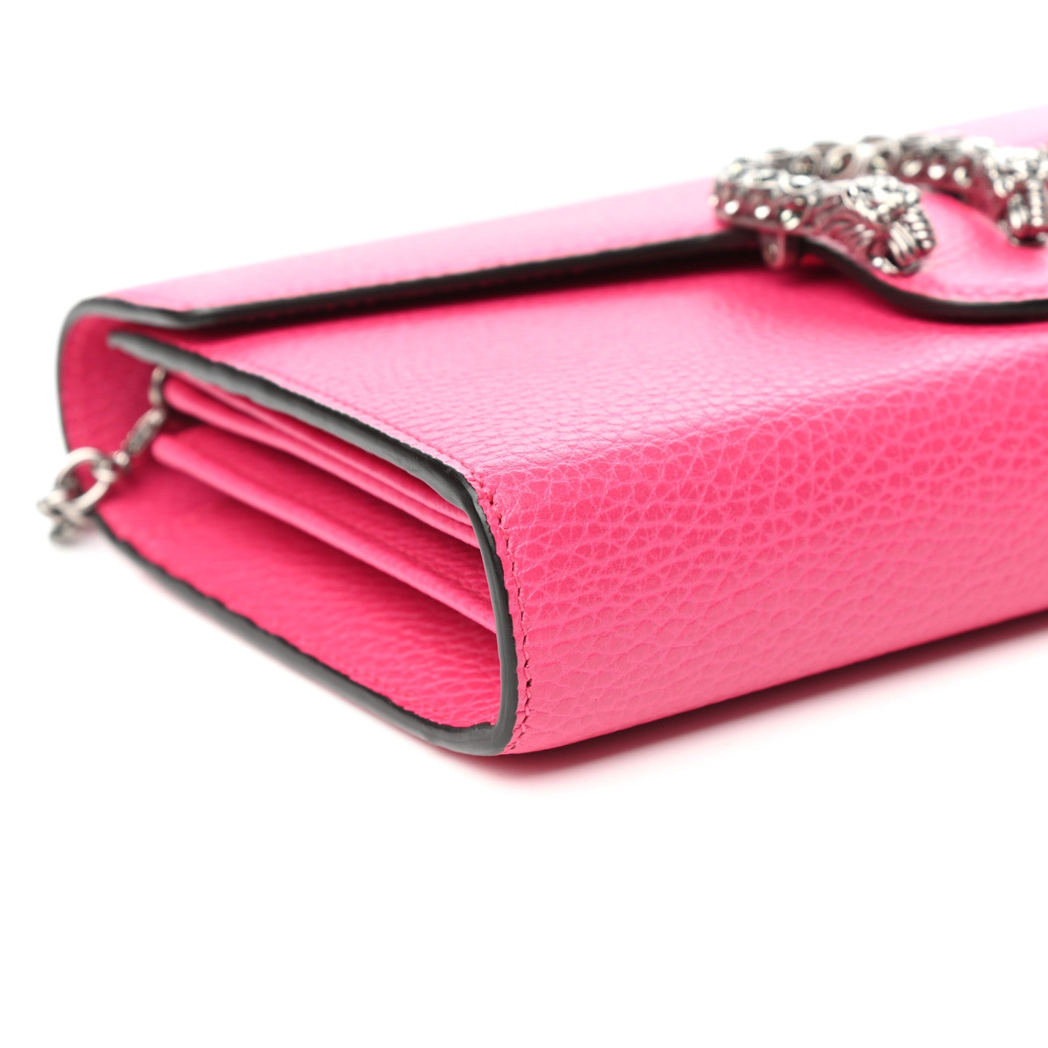 Gucci Dollar Calfskin Crystal Mini Dionysus Chain Wallet Box Pink 8 of 9