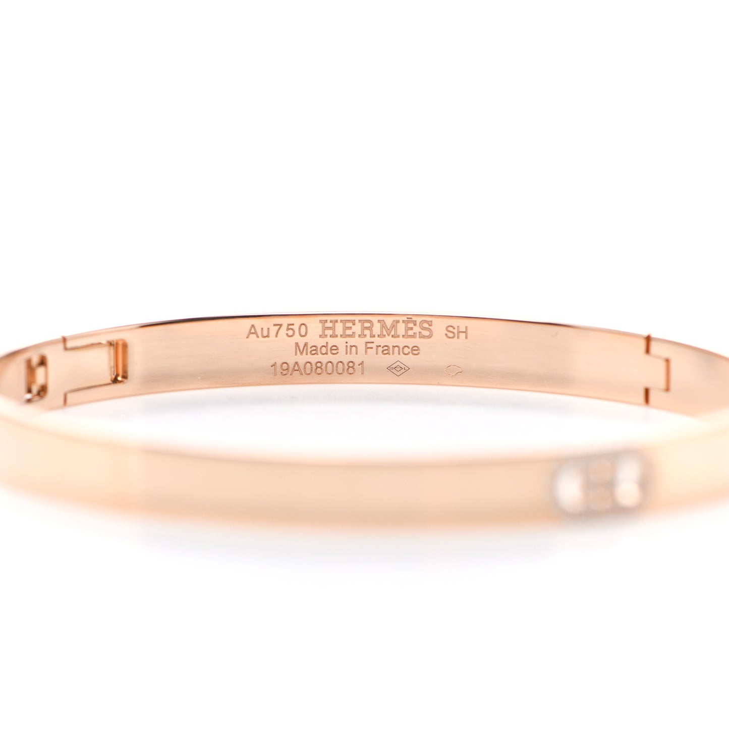 18K Rose Gold Diamond PM H D'Ancre Bracelet SH