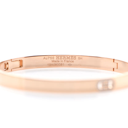 Hermes 18K Rose Gold Diamond PM H D'Ancre Bracelet SH 4 of 5