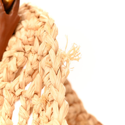 Saint Laurent Raffia Calfskin Oxalis Shoulder Bag Naturale 11 of 13