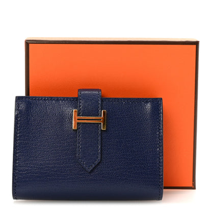 Hermes Chevre Mysore Mini Bearn Wallet Bleu Saphir 7 of 7