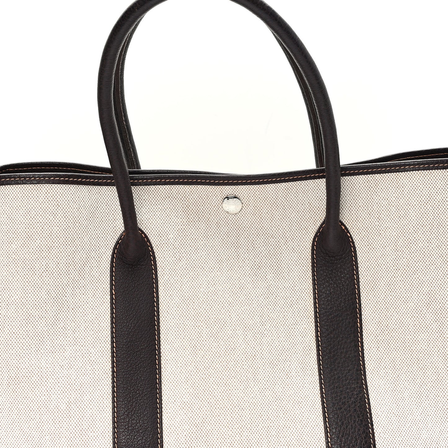 Buffle Skipper Toile Garden Party 36 MM Tote Marron Fonce