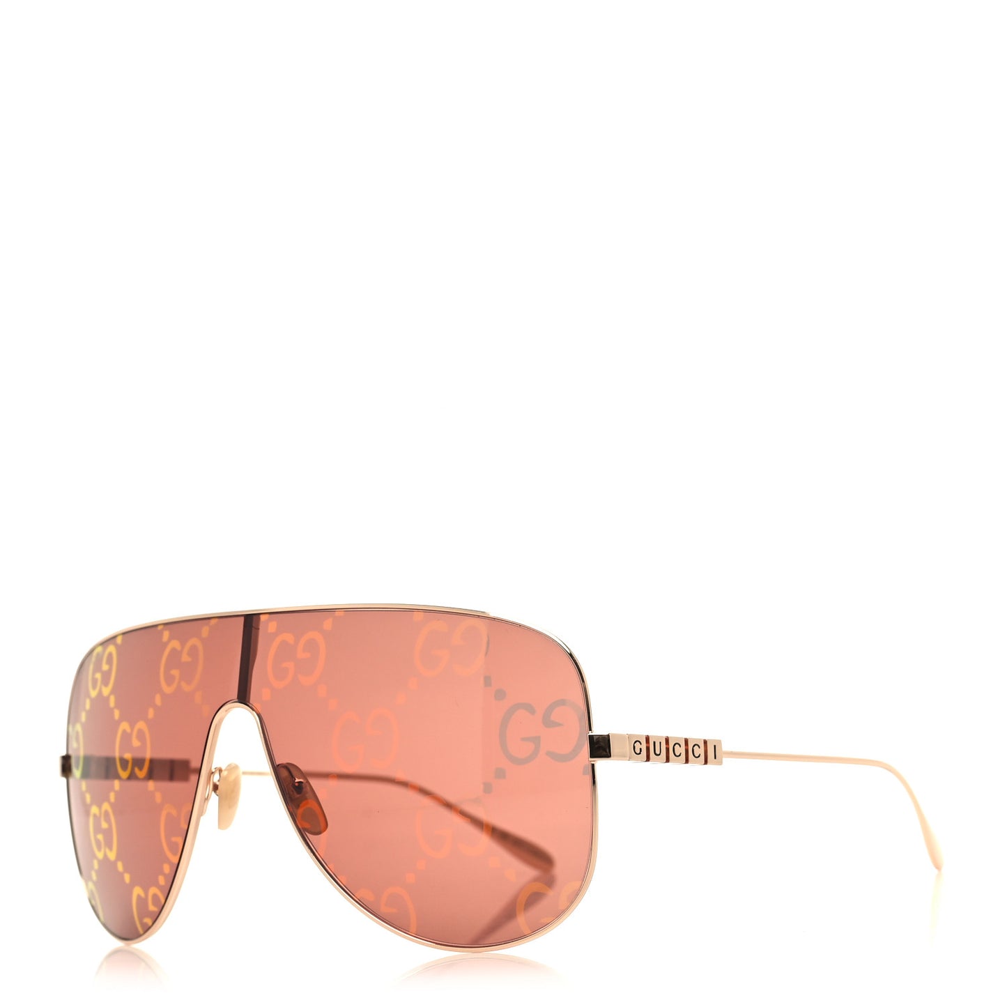 Metal Mask Sunglasses GG1436S Red Gold