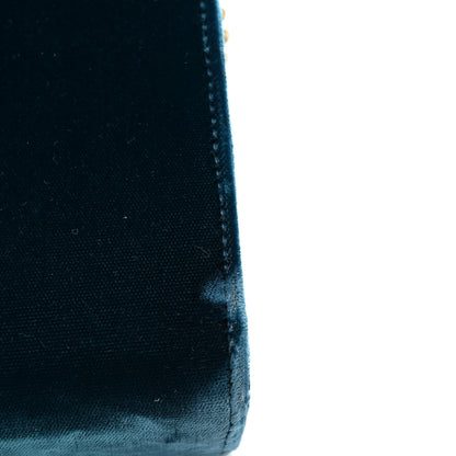 Saint Laurent Velvet Small Classic Monogram Kate Tassel Satchel Blue 13 of 21