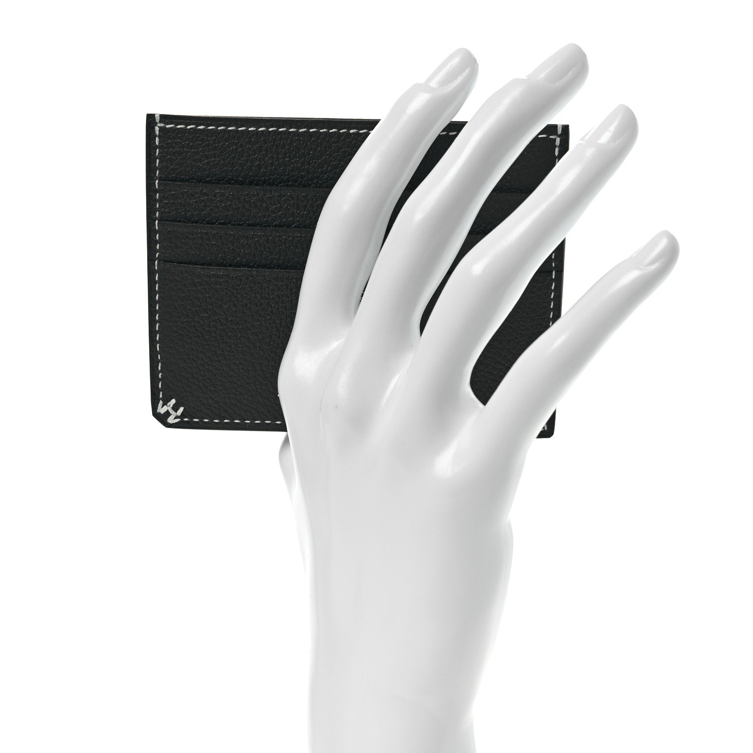 Hermes Evergrain H Sellier Card Holder Black 2 of 10