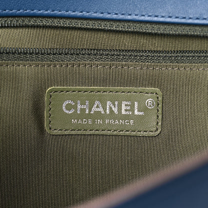Chanel Calfskin Quilted New Medium Boy Flap Dark Blue 6 of 12
